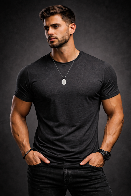 Camiseta cinza escura